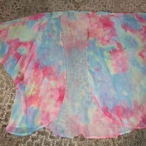 Amazon brand. Tie dye, shear kimono.